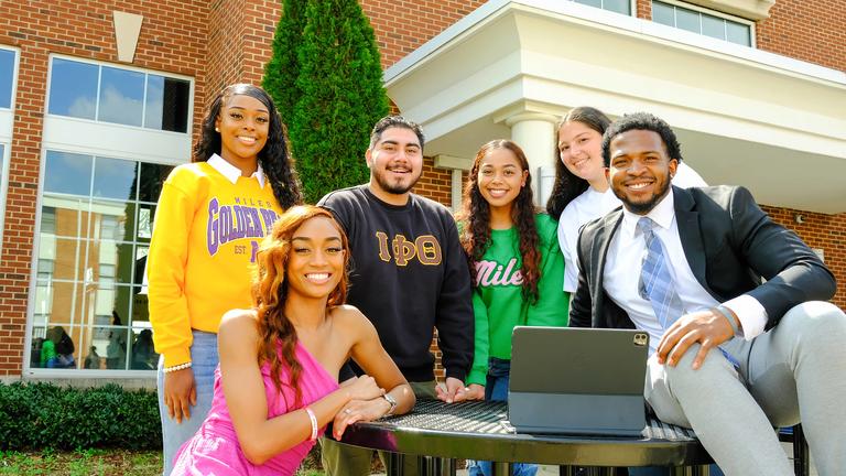 Students Together at Table